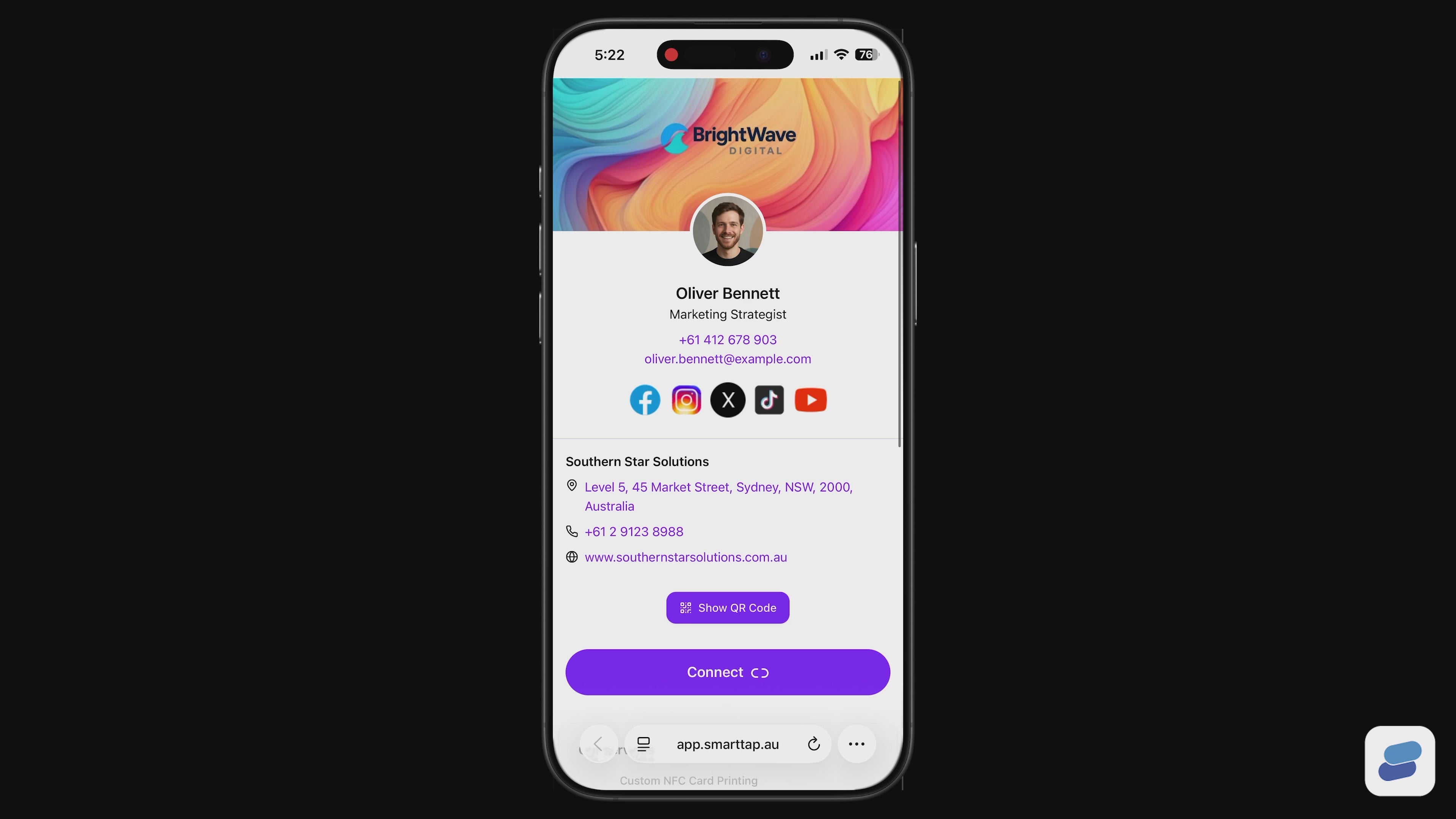 Smart Tap Card - Business Card