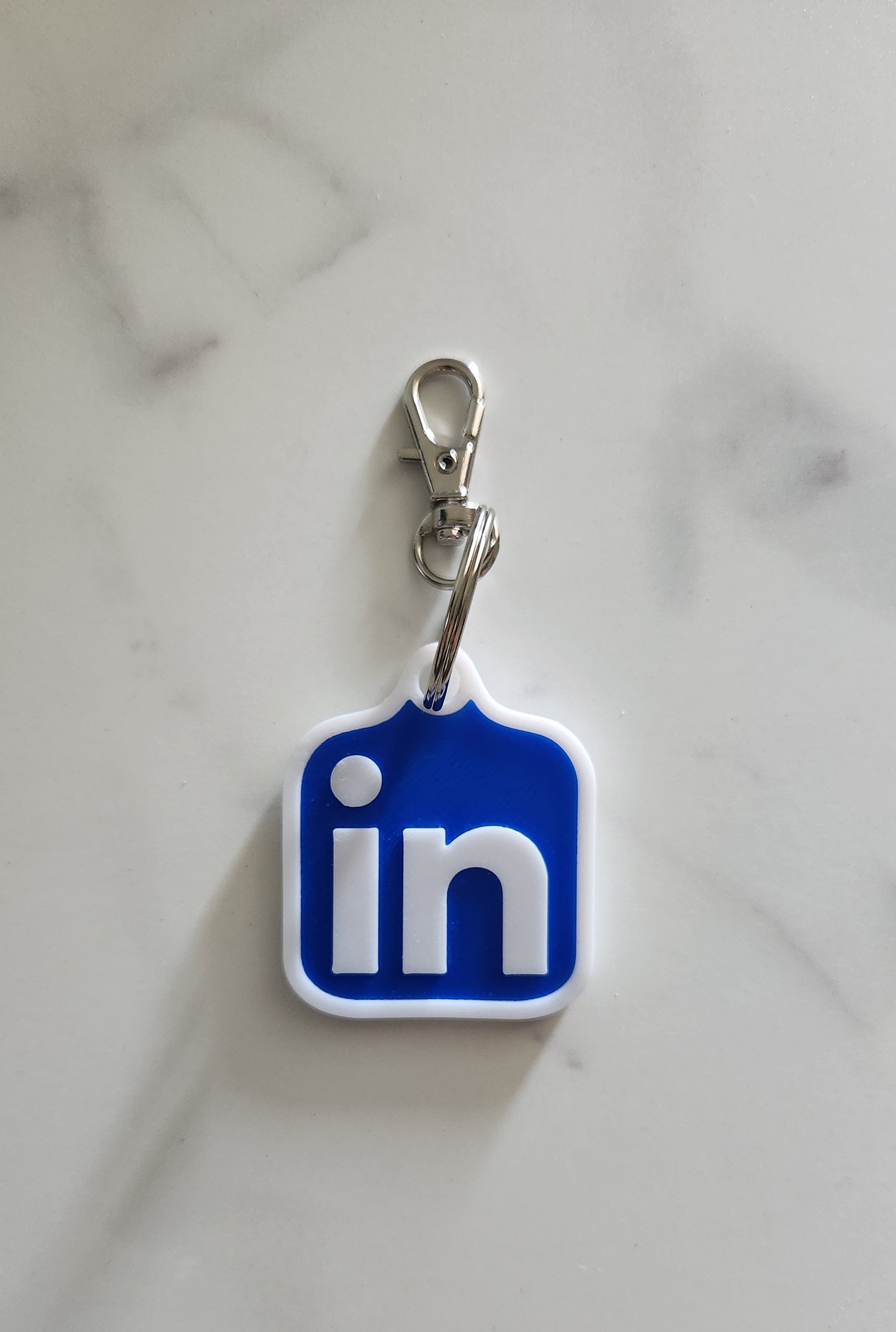 Bordered NFC tag for LinkedIn - professional contact-sharing tool with a structured finish.